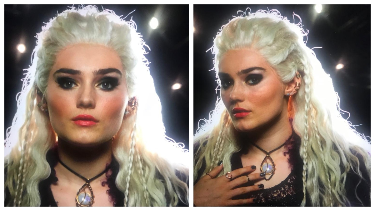 Zombies — Addison white wig and glam beauty